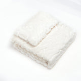Ultra-Soft Solid Ivory Fur Blanket
