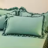 Lace Bow Ruffle Pillowcases