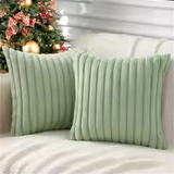 Olanly Nordic Faux Fur Pillow Cover