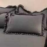 Lace Bow Ruffle Pillowcases