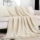 Nordic Knitted Tassel Throw Blanket