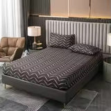 3-Piece Printed Polyester Fitted Sheet & Pillowcase Set