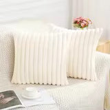 Olanly Nordic Faux Fur Pillow Cover