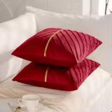 Velvet Gold Glittered Stripe Cushion Covers