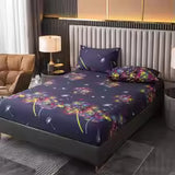 3-Piece Printed Polyester Fitted Sheet & Pillowcase Set