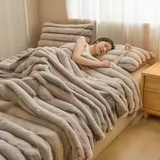 Thick Faux Fur Winter Throw Blanket