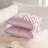 Velvet Gold Glittered Stripe Cushion Covers