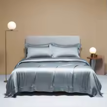Liv-Esthete Silk Gray Bedding Set