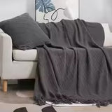 Nordic Knitted Tassel Throw Blanket