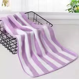 Striped Quick-Dry Microfiber Towel