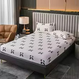 3-Piece Printed Polyester Fitted Sheet & Pillowcase Set