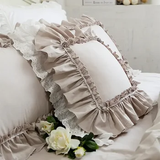 Khaki Ruffle Lace Pillowcas